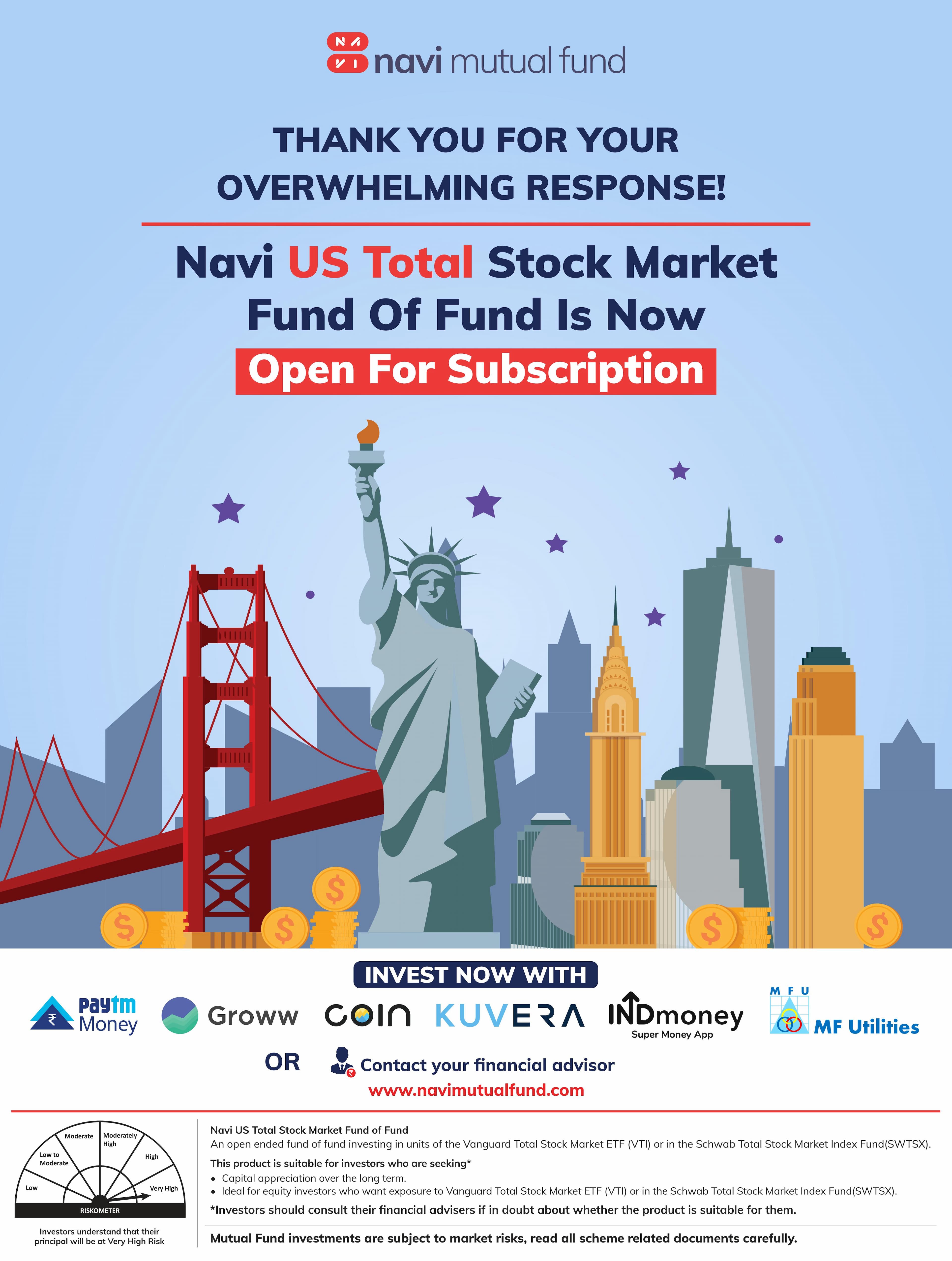 Navi | Navi Us Total Stock Market  Fund Of Fund Is Now